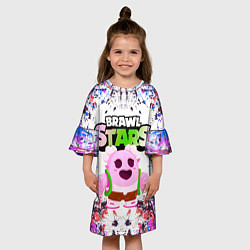 Платье клеш для девочки Sakura Spike Brawl Stars, цвет: 3D-принт — фото 2