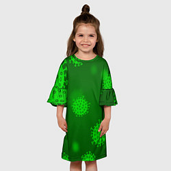 Платье клеш для девочки CORONA-19, цвет: 3D-принт — фото 2