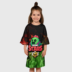 Платье клеш для девочки Spike Brawl Stars, цвет: 3D-принт — фото 2