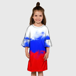 Платье клеш для девочки Россия, цвет: 3D-принт — фото 2