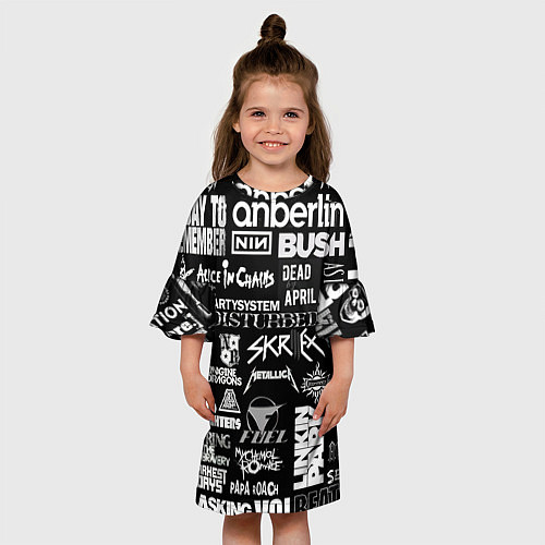 Детское платье Рок группы / 3D-принт – фото 3