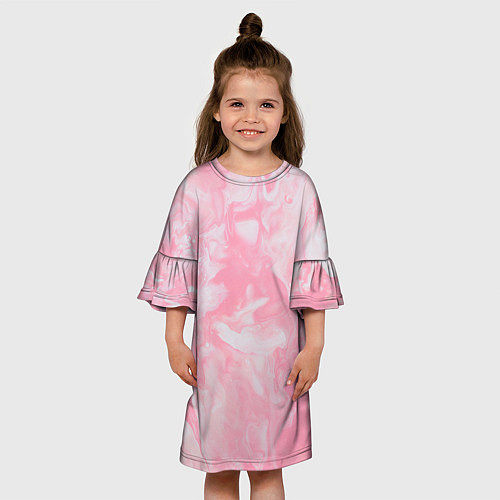 Детское платье Розовая Богемия / 3D-принт – фото 3