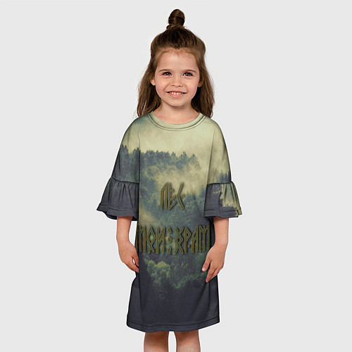 Детское платье Лес мой храм / 3D-принт – фото 3