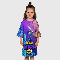 Платье клеш для девочки MORTIS BRAWL STARS, цвет: 3D-принт — фото 2