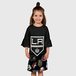 Платье клеш для девочки NHL Los Angeles Kings, цвет: 3D-принт — фото 2