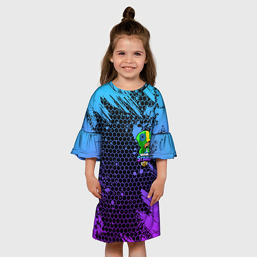 Детское платье Brawl Stars LEON / 3D-принт – фото 3