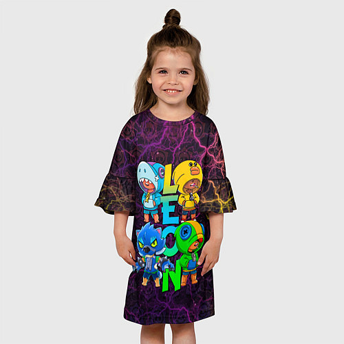 Детское платье Brawl Stars Leon Quattro / 3D-принт – фото 3