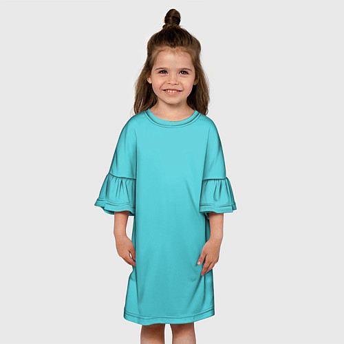 Детское платье Бирюза / 3D-принт – фото 3