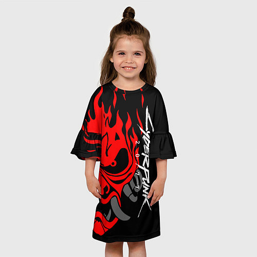 Детское платье CYBERPUNK 2077 SAMURAI / 3D-принт – фото 3