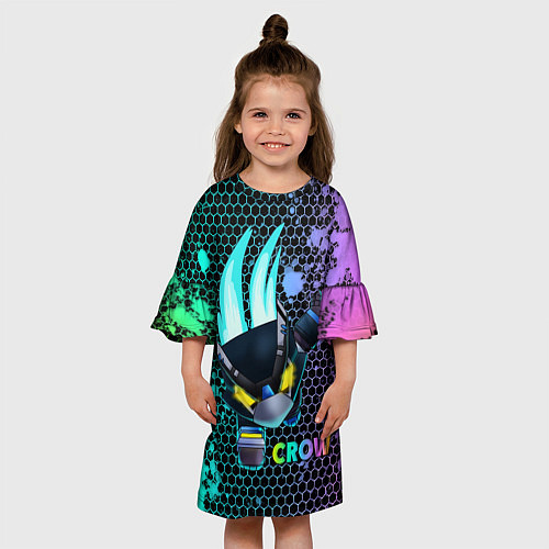 Детское платье Brawl Stars CROW / 3D-принт – фото 3