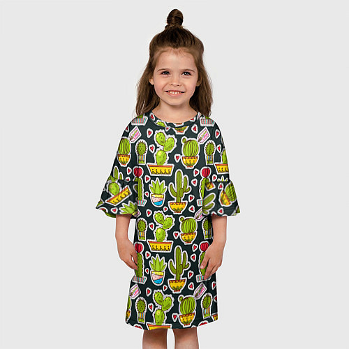 Детское платье Кактусы / 3D-принт – фото 3