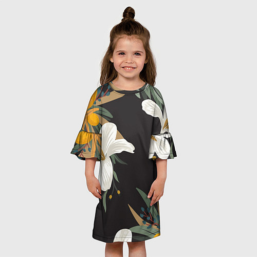 Детское платье Цветочный арт / 3D-принт – фото 3
