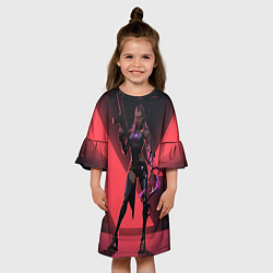 Платье клеш для девочки Lover of Reyna, цвет: 3D-принт — фото 2