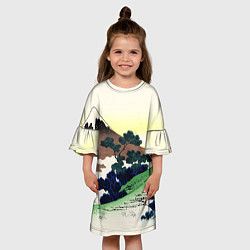 Платье клеш для девочки ЯПОНИЯ, цвет: 3D-принт — фото 2