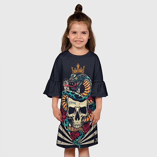 Детское платье Змея с короной на черепе / 3D-принт – фото 3