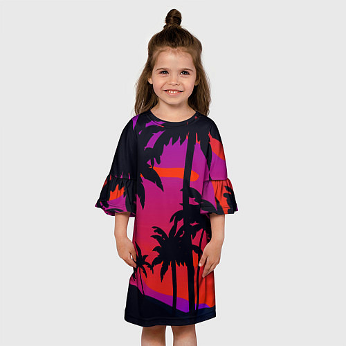 Детское платье Тропический пляж / 3D-принт – фото 3