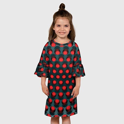 Детское платье Раскалённый красный 3Д / 3D-принт – фото 3