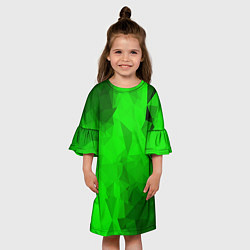 Платье клеш для девочки GREEN, цвет: 3D-принт — фото 2