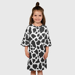 Платье клеш для девочки Cow Skin, цвет: 3D-принт — фото 2