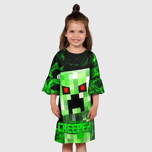 Детское платье MINECRAFT CREEPER / 3D-принт – фото 3