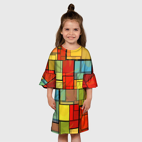 Детское платье ГЕОМЕТРИЯ / 3D-принт – фото 3