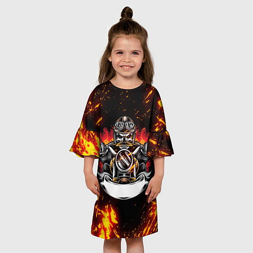 Детское платье Fire Biker Z / 3D-принт – фото 3