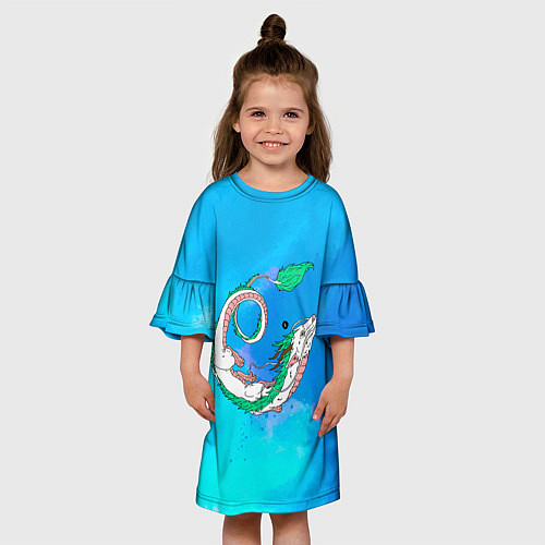 Детское платье Унесенные призраками Хаку / 3D-принт – фото 3