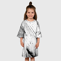 Платье клеш для девочки ШТРИХИ, цвет: 3D-принт — фото 2