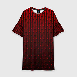 Платье клеш для девочки Текстура красный градиент, цвет: 3D-принт