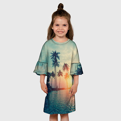 Детское платье Пальмы / 3D-принт – фото 3