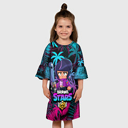 Платье клеш для девочки BRAWL STARS BIBI БИБИ, цвет: 3D-принт — фото 2