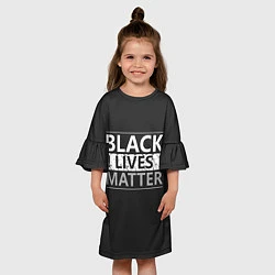 Платье клеш для девочки Black lives matter Z, цвет: 3D-принт — фото 2