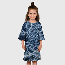 Платье клеш для девочки Нервная система, цвет: 3D-принт — фото 2