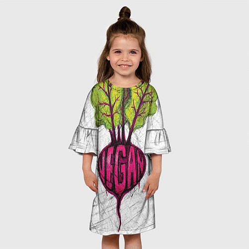 Детское платье Vegan / 3D-принт – фото 3