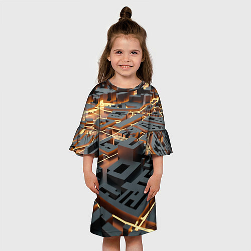 Детское платье 3D абстрактная схема / 3D-принт – фото 3