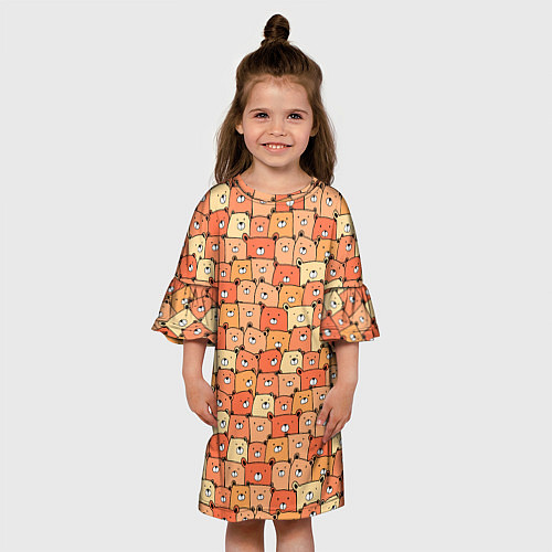 Детское платье МИШКИ / 3D-принт – фото 3