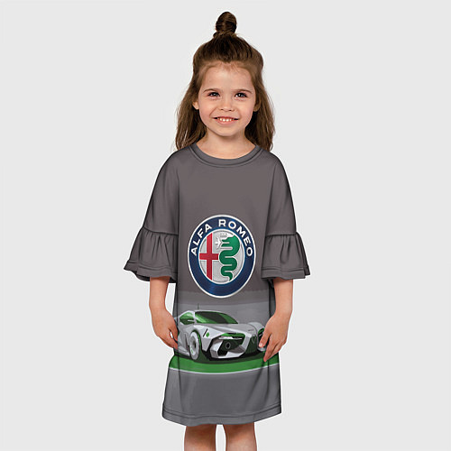 Детское платье Alfa Romeo motorsport / 3D-принт – фото 3