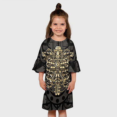 Детское платье Стимпанк Скелет / 3D-принт – фото 3