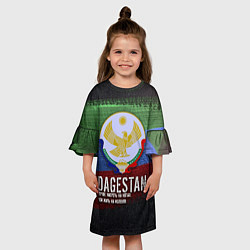 Платье клеш для девочки Дагестан - Кавказ Сила, цвет: 3D-принт — фото 2