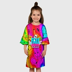 Платье клеш для девочки Fall Guys, цвет: 3D-принт — фото 2