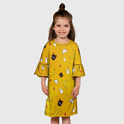 Платье клеш для девочки СЕЙЛОР МУН, цвет: 3D-принт — фото 2