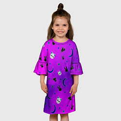 Платье клеш для девочки GOTHIC SAILOR MOON, цвет: 3D-принт — фото 2
