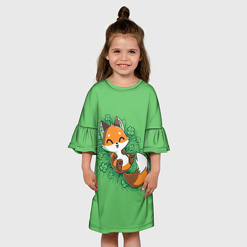 Детское платье Удачливый лис / 3D-принт – фото 3