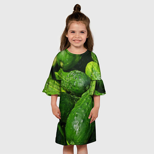 Детское платье Огурцы / 3D-принт – фото 3