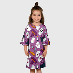 Платье клеш для девочки Halloween 2020, цвет: 3D-принт — фото 2