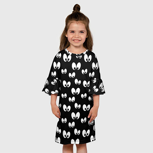 Детское платье Глазки в темноте / 3D-принт – фото 3