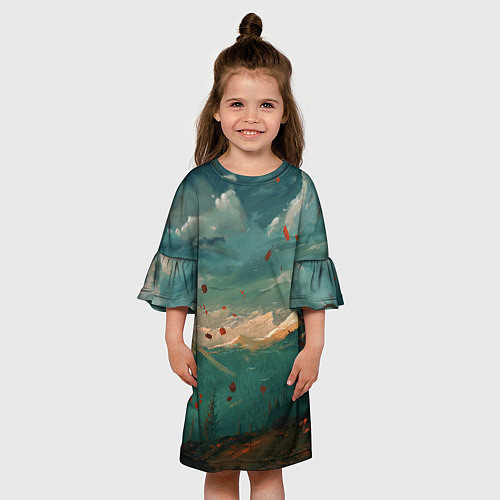 Детское платье Горы / 3D-принт – фото 3