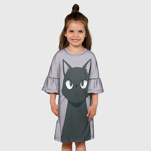 Детское платье Чёрный кот / 3D-принт – фото 3