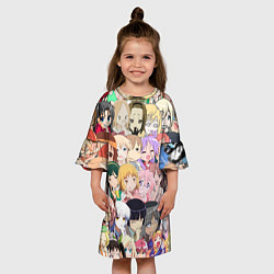 Платье клеш для девочки АНИМЕ ONE, цвет: 3D-принт — фото 2