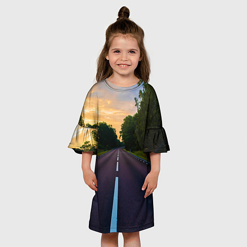 Детское платье Дорога / 3D-принт – фото 3